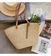 Straw Tote Shoulder Bag