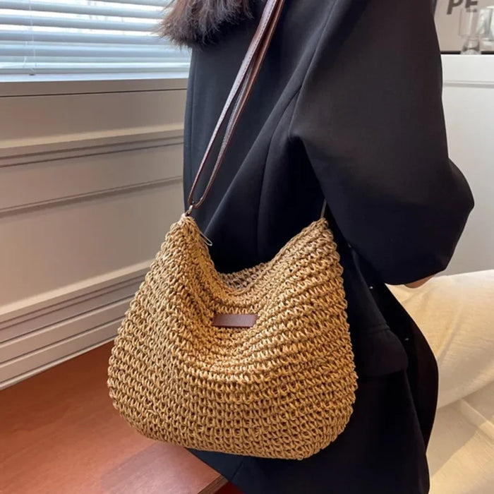 Summer Crossbody Straw Bag