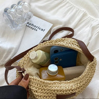 Summer Crossbody Straw Bag