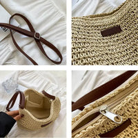 Summer Crossbody Straw Bag