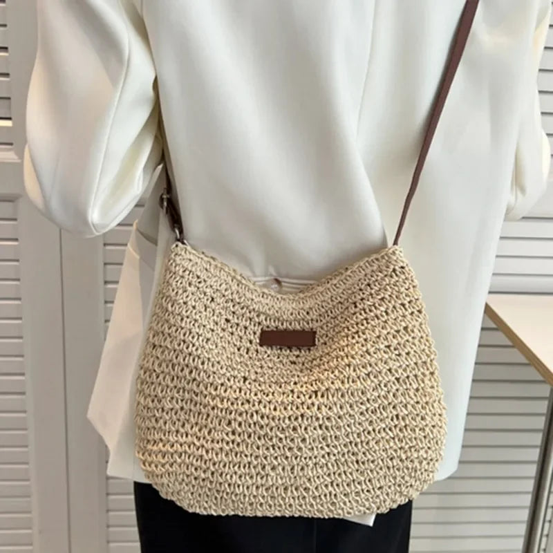 Summer Crossbody Straw Bag beach