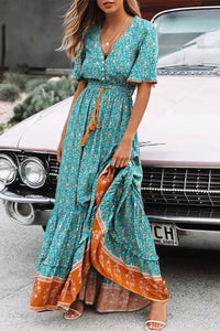 Turquoise Boho Dress