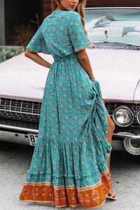 Turquoise Boho Dress