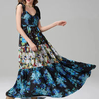 Vintage Boho Maxi Dress black