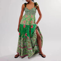 Vintage Boho Maxi Dress green