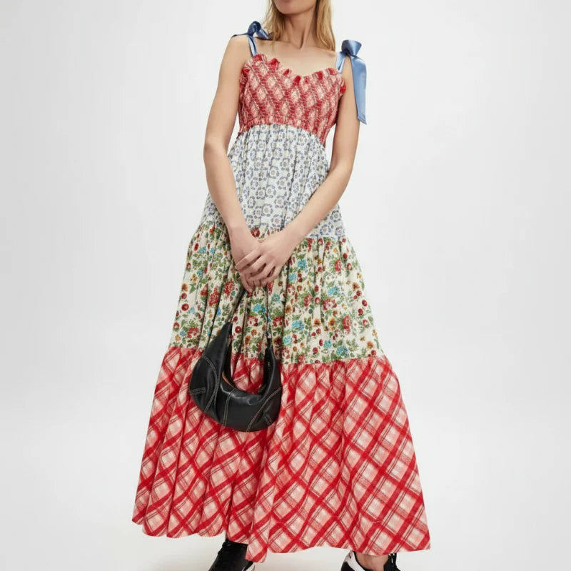 Vintage Boho Maxi Dress pink