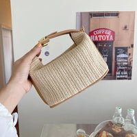 White Straw Handbag