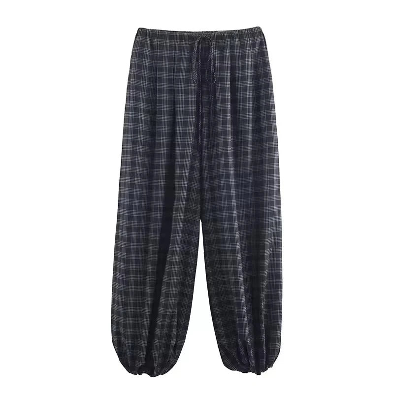 Wide Leg Boho Pants black