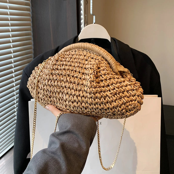 Women Straw Crossbody Bag