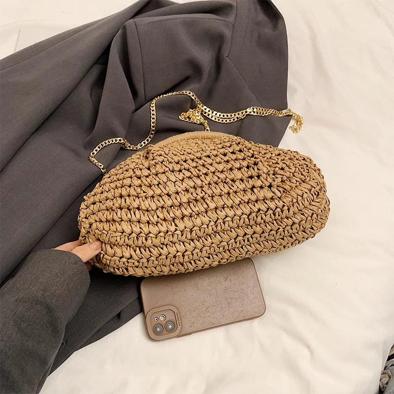 Women Straw Crossbody Bag