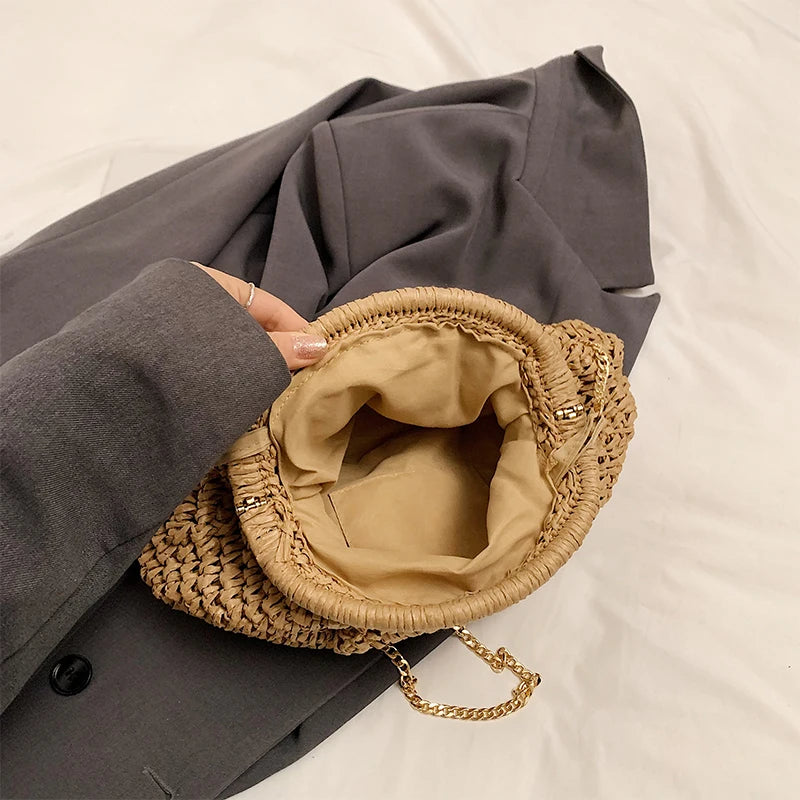 Women Straw Crossbody Bag