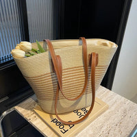 Woven Straw Tote Bag