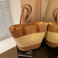 Woven Straw Tote Bag