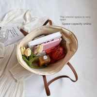 Woven Straw Tote Bag