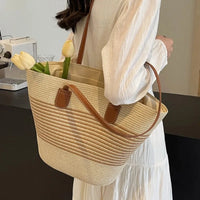 Woven Straw Tote Bag