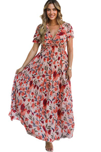 Airy v-neck maxi dress styling