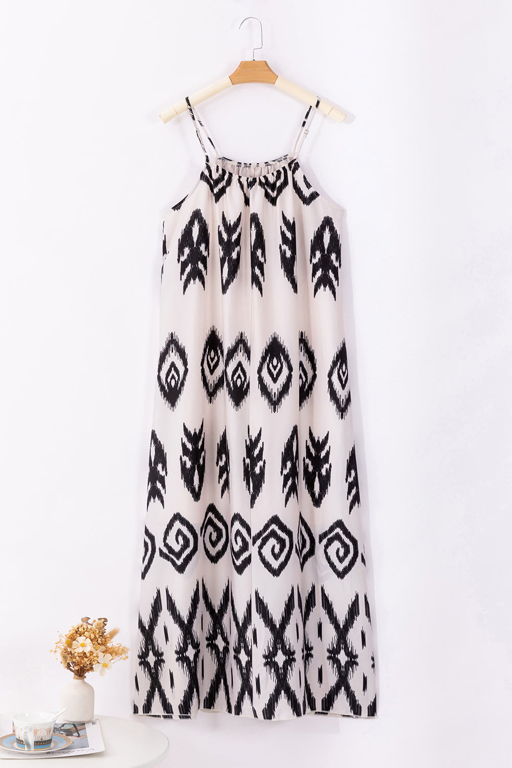 Aztec print V-neck sundress