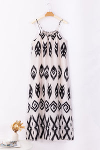 Aztec print V-neck sundress