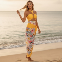 Beach one piece waist cutout