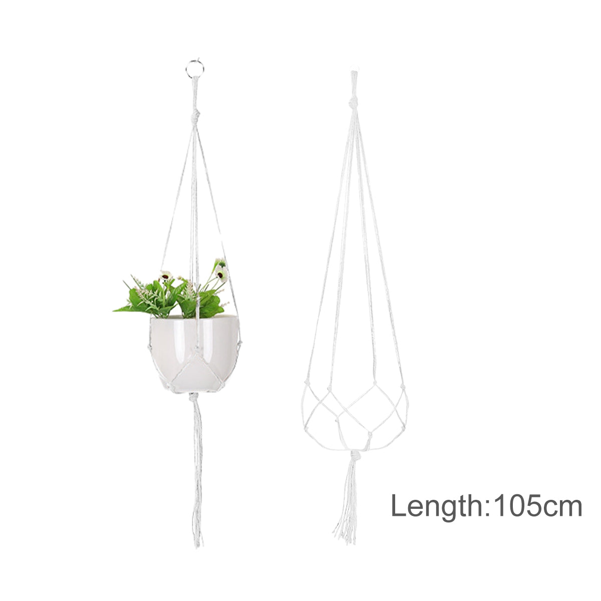 Beaded Fringe Macrame Holder
