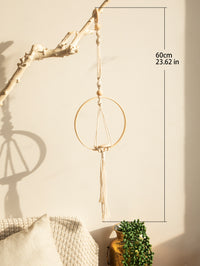Beaded Macrame Hanger Natural Cotton