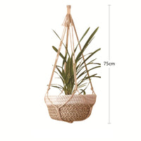 Beaded macrame pot hanger
