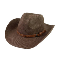 Beige bohemian wide brim hat