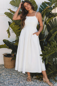 Beige boho dress relaxed silhouette