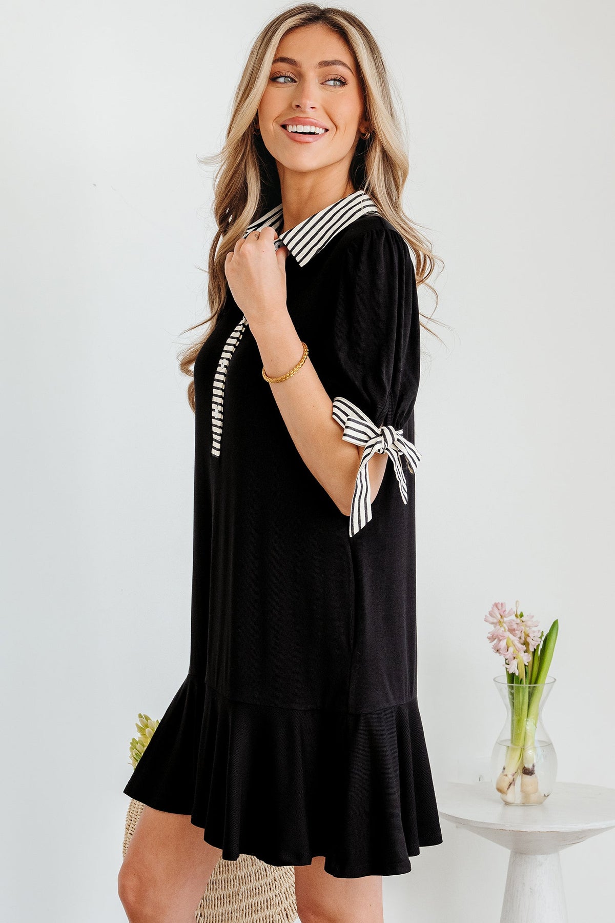 Black Bohemian Casual Summer Dress
