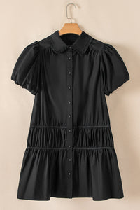 Black Bohemian Summer Mini Dress