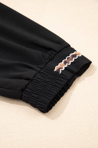 Black Bohemian Tassel Trim Dress