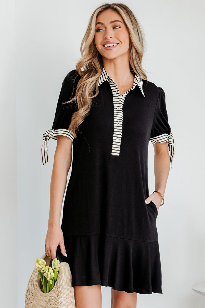 Black Shift Mini Dress