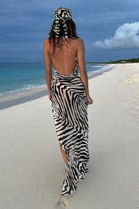 black bohemian dress backless