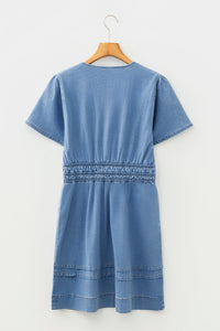 Blue Bohemian Dress Sleeve Detail