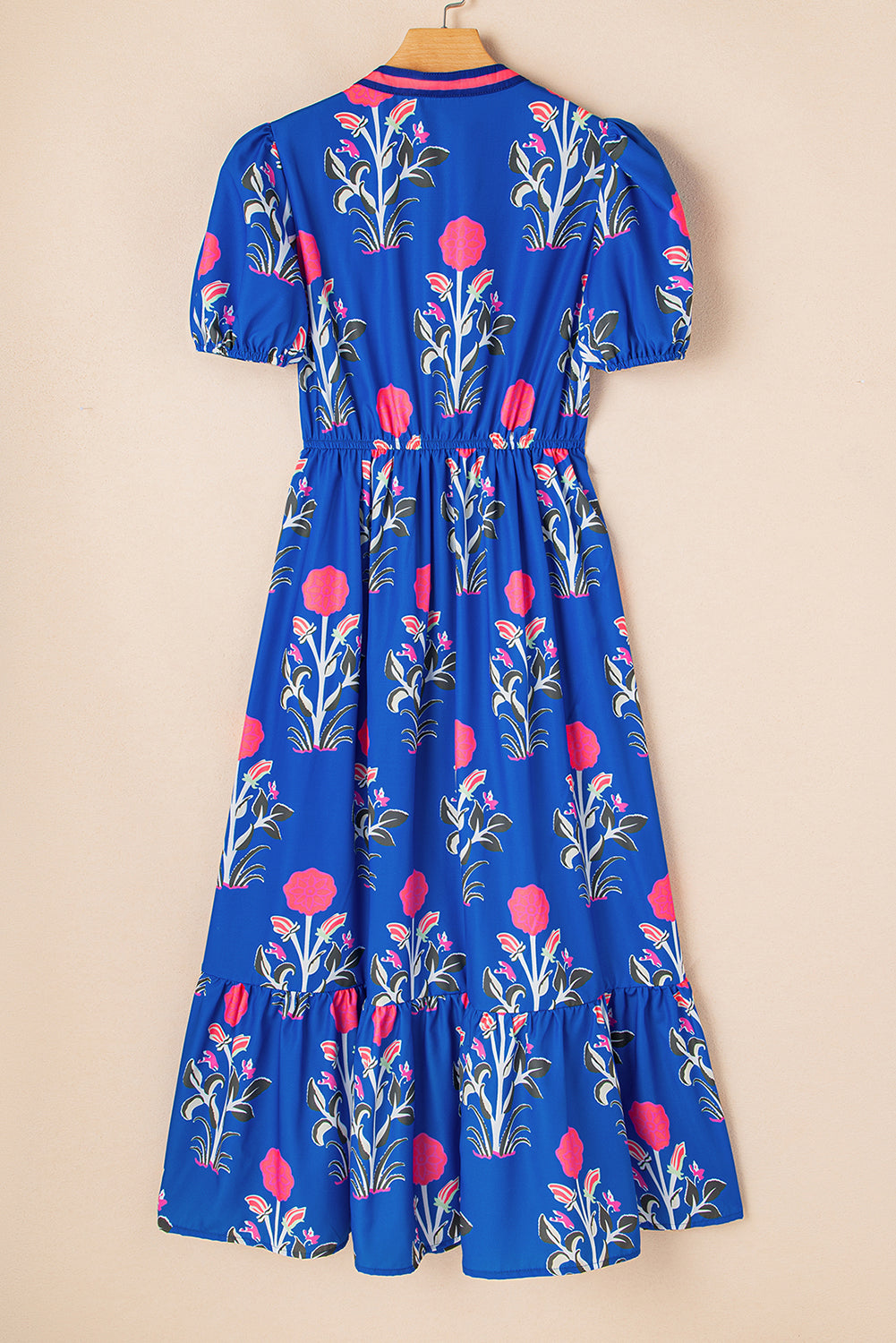Blue floral relaxed fit dress