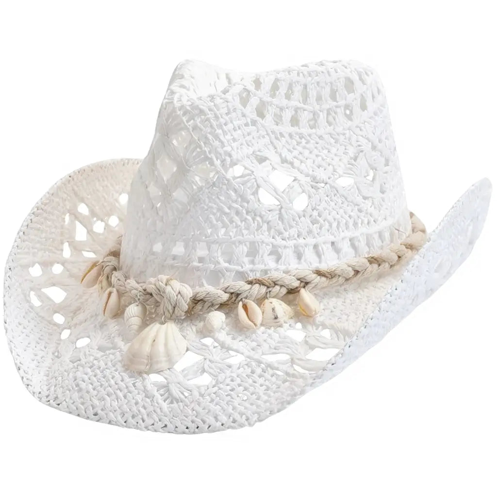 Blue Straw Cowgirl Hat