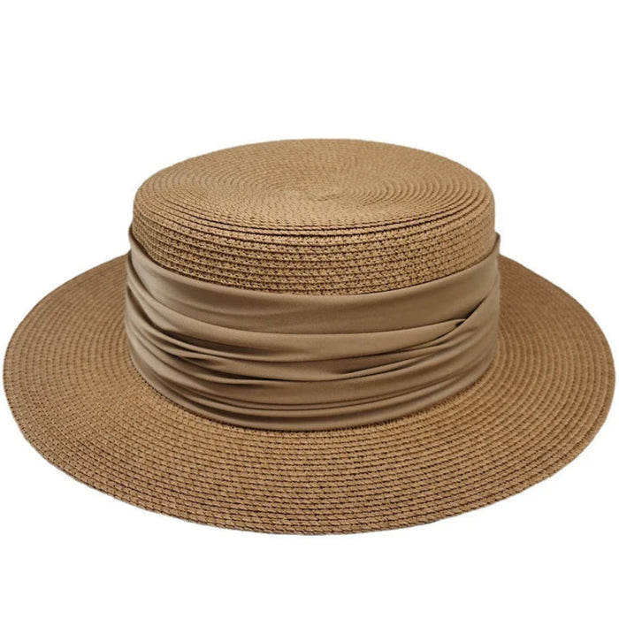 Boater Straw Hat Womens