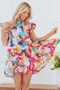 Bohemian Abstract Mini Dress Front