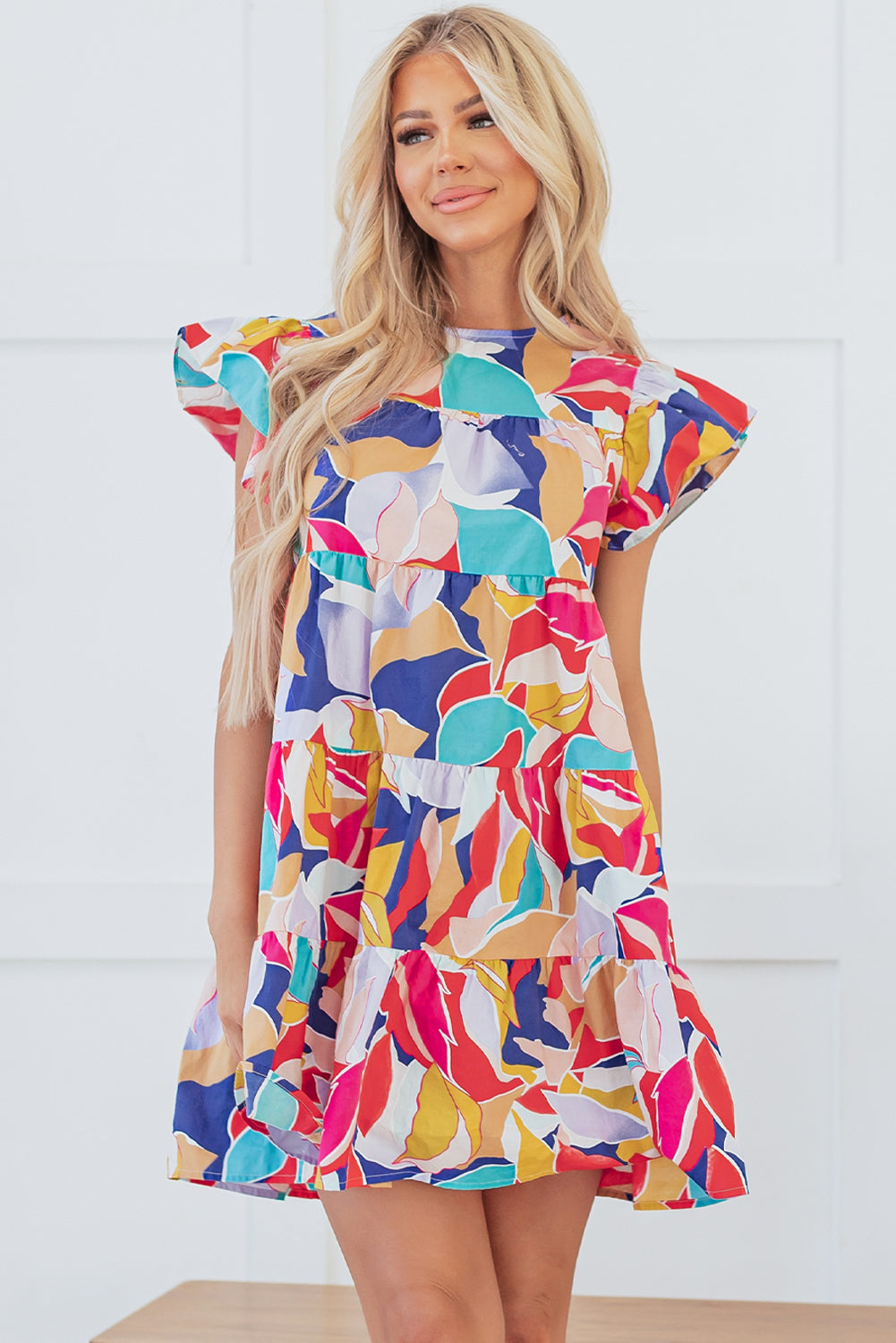 Bohemian Abstract Pattern Dress Detail