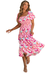 Bohemian Airy Midi Dress Closeup