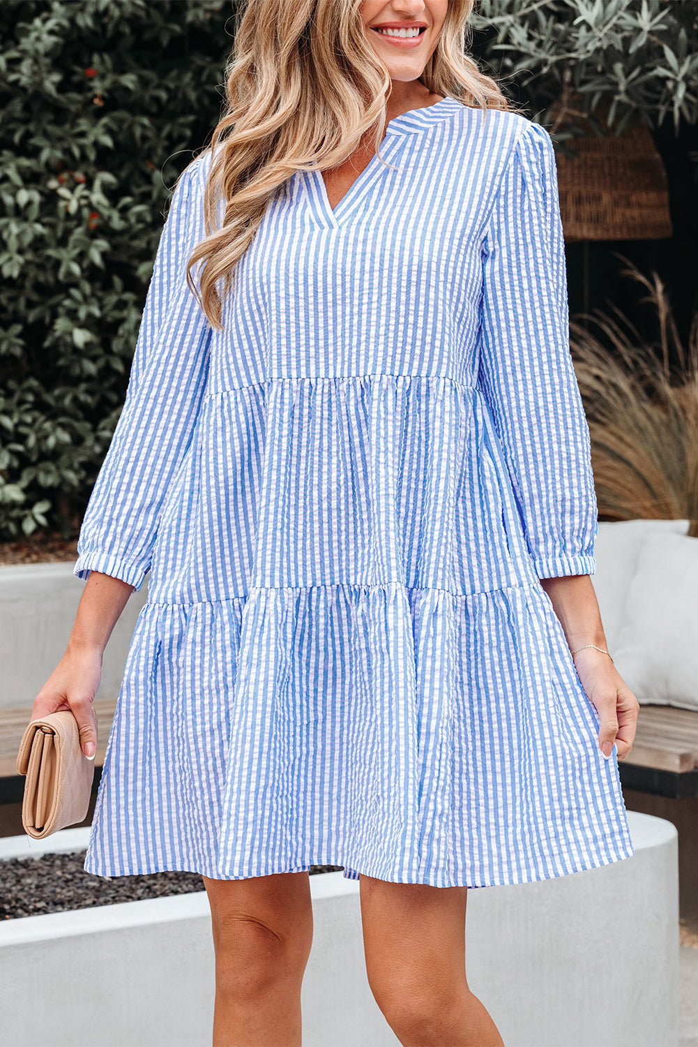 Bohemian Airy Shift Dress Back