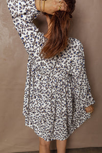 Bohemian animal print boho dress