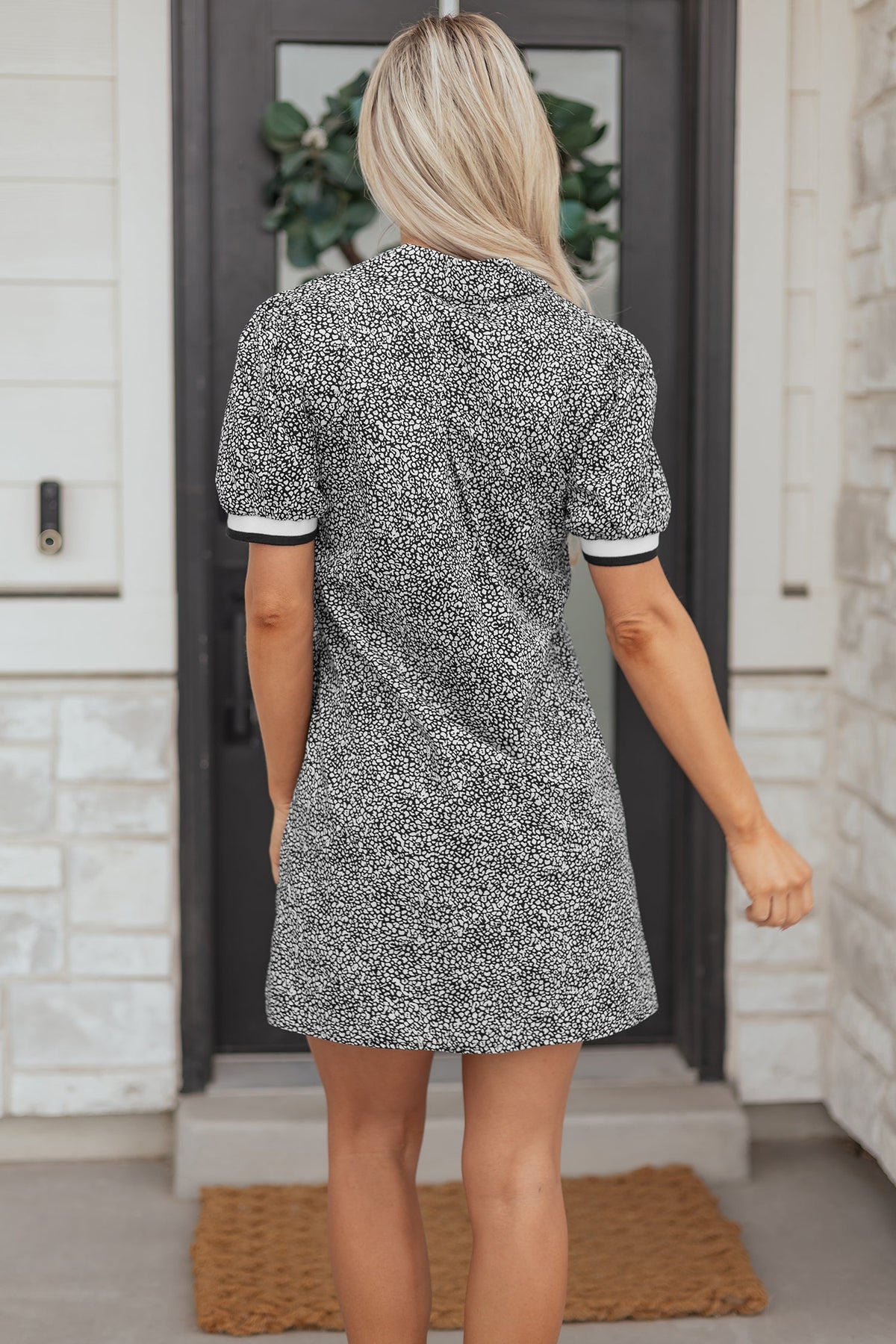 Bohemian Animal Print Mini Dress