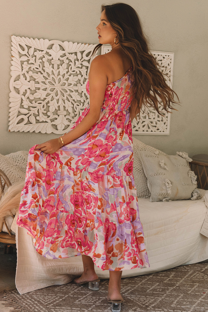 Bohemian asymmetric long summer dress