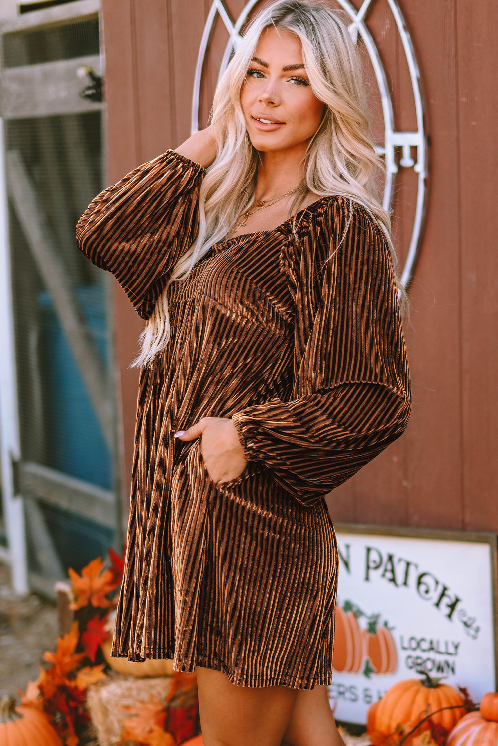 Bohemian Babydoll Dress Side View