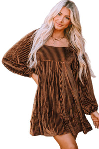 Bohemian Babydoll Mini Dress Flatlay