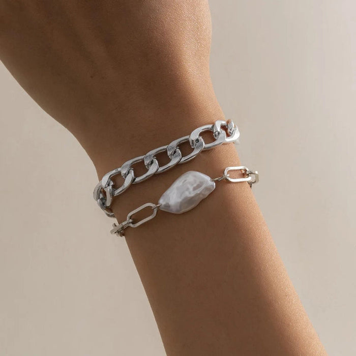 Bohemian beaded bracelet stack natural stones