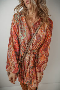 Bohemian Belted Dress Side View