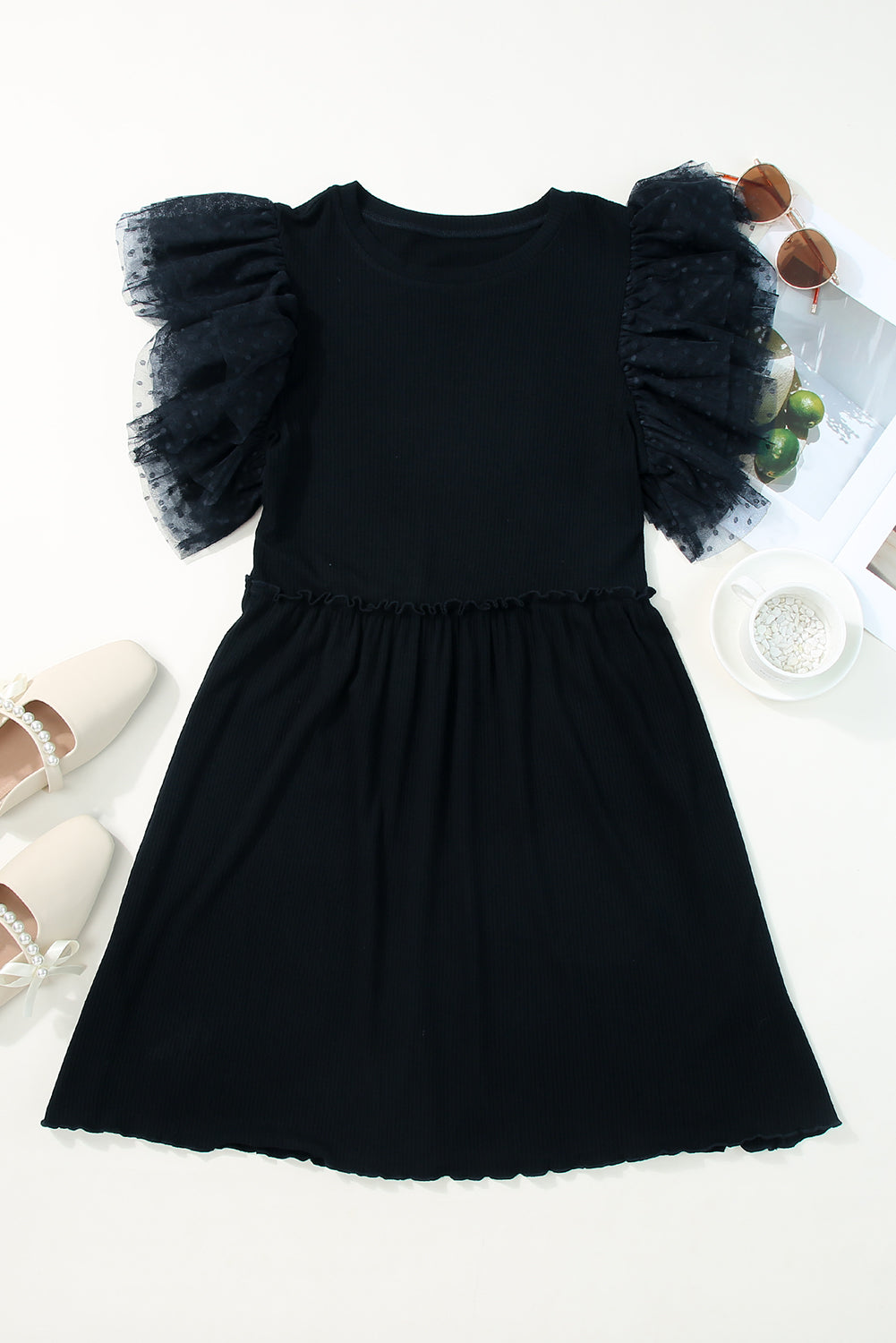 Bohemian Black Cotton Summer Dress