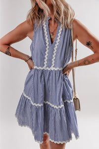 Bohemian Blue Cotton Dress Detail